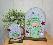 Load image into Gallery viewer, Statue of Liberty Tall Arch Sign Interchangeable File SVG, TINY, insert only, USA, Fireworks, America, Glowforge Tiered LuckyHeartDesignsCo