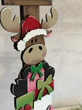 Load image into Gallery viewer, Moose Christmas for the Birdhouse Interchangeable File SVG, Presents Santa Reindeer Seasonal, Holiday, Glowforge, Laser, LuckyHeartDesignsCo