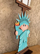 Load image into Gallery viewer, Statue of Liberty Birdhouse Interchangeable File SVG, Glowforge, America Lady Fireworks, USA, Patriotic, Fourth of July, LuckyHeartDesignsCo