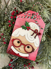 Load image into Gallery viewer, Tag Christmas Friends Ornament File SVG, Santa, Rudolph, Elf, Moose, Penguin, Snowman, Gingerbread, Stocking Glowforge, LuckyHeartDesignsCo
