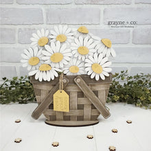 Load image into Gallery viewer, Daisies For The Flower Basket Interchangeable File SVG, Floral, Flowers, Spring Tiered Tray, Glowforge, LuckyHeartDesignsCo