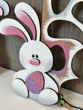 Load image into Gallery viewer, Floppy Bunny Pop Out Easter Craft Kit File SVG, Glowforge, Nerdy, Egg, DIY, Carrot, LuckyHeartDesignsCo