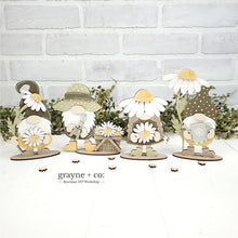 Load image into Gallery viewer, Daisy Tiered Tray Gnome File SVG, Fall Summer Tiered Tray Holiday Decor, Glowforge, LuckyHeartDesignsCo