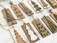 Load image into Gallery viewer, Farmhouse Christmas Tree Rectangle Ornament File SVG, Holiday Glowforge, LuckyHeartDesignsCo