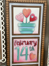 Load image into Gallery viewer, Valentine Heart Interchangeable Leaning Sign File SVG, Glowforge Tiered Tray, Love, Valentine's Day, LuckyHeartDesignsCo