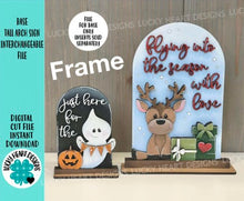 Load image into Gallery viewer, Base Tall Arch Sign Interchangeable File SVG, TINY, FRAME only, Farmhouse Glowforge, Seasonal, Holiday, Tiered Tray LuckyHeartDesignsCo