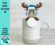Load image into Gallery viewer, Moose Winter Mug Hugger File SVG, Glowforge, Tiered Tray, Tray Decor, Snowman, Snowball, Topper, Farm, Farmhouse, LuckyHeartDesignsCo
