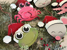 Load image into Gallery viewer, Cute Pet Ornament File SVG, Glowforge, Bunny, Rabbit, Crab, Mouse, Frog, Axolotl, Animal, Baby Christmas, LuckyHeartDesignsCo