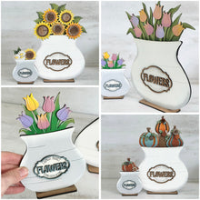 Load image into Gallery viewer, Vase for the Flower Basket Interchangeable (Original and TINY)  File SVG, Floral, Seasonal, Holiday, Tiered, Glowforge, LuckyHeartDesignsCo