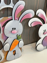 Load image into Gallery viewer, Floppy Bunny Pop Out Easter Craft Kit File SVG, Glowforge, Nerdy, Egg, DIY, Carrot, LuckyHeartDesignsCo