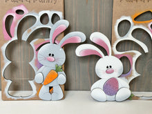 Load image into Gallery viewer, Floppy Bunny Pop Out Easter Craft Kit File SVG, Glowforge, Nerdy, Egg, DIY, Carrot, LuckyHeartDesignsCo