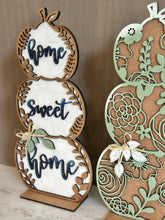 Load image into Gallery viewer, Stacking Standing Pumpkins Three File SVG, Reversible, Fall Glowforge, LuckyHeartDesignsCo