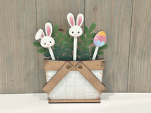 Load image into Gallery viewer, Picnic Basket Mug Stick File SVG, Glowforge Tiered Tray Decor, Spring, Summer Plant Stake, Christmas, Flower, Gift, LuckyHeartDesignsCo