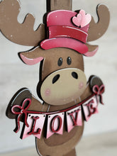 Load image into Gallery viewer, Moose Valentine for the Birdhouse Interchangeable File SVG, Valentine, Heart, Love Seasonal, Holiday Shapes, Glowforge, LuckyHeartDesignsCo