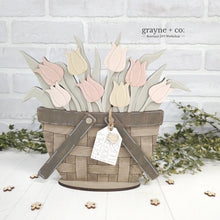 Load image into Gallery viewer, Tulips For The Flower Basket Interchangeable File SVG, Floral, Flowers, Spring Tiered Tray, Glowforge, LuckyHeartDesignsCo