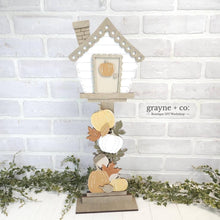 Load image into Gallery viewer, Fall Pumpkins for the Birdhouse Interchangeable File SVG, Glowforge, Fall, Seasonal, Holiday Shapes, Spring, Bird house, LuckyHeartDesignsCo