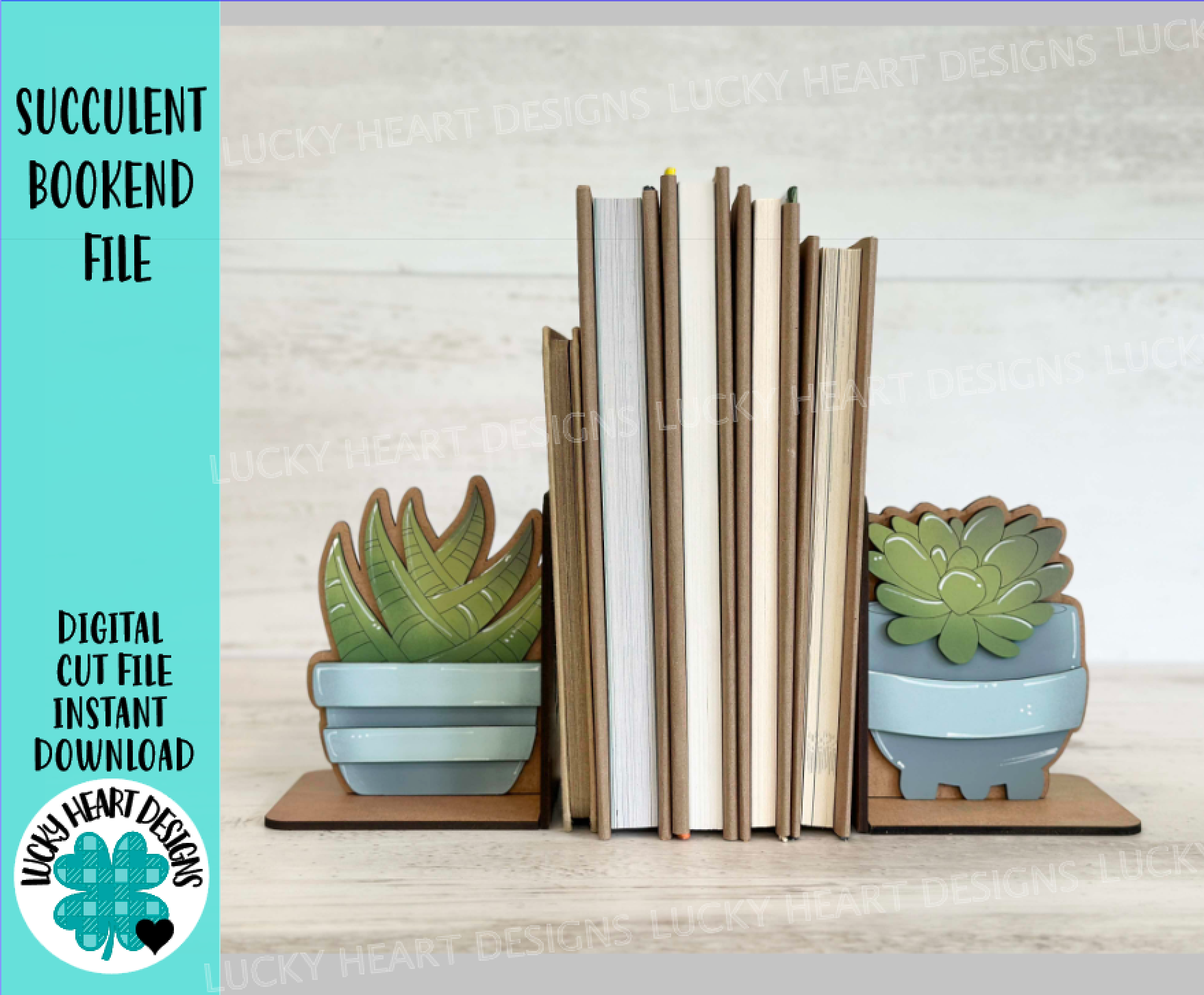 succulent bookends Succulent Bookend File SVG, Glowforge, Reading, Books, Library, School,  Home, Plants, LuckyHeartDesignsCo