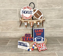 Load image into Gallery viewer, Football Tiered Tray File SVG, Tier Tray Decor, Glowforge, LuckyHeartDesignCo