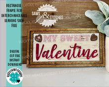 Load image into Gallery viewer, Rectangle Frame for Interchangeable Leaning Sign File, Glowforge, LuckyHeartDesignsCo