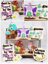 Load image into Gallery viewer, Garden Gnome Tiered Tray File SVG, Glowforge Tier Tray, LuckyHeartDesignsCo