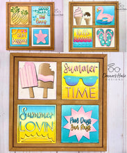 Load image into Gallery viewer, Summer Leaning Ladder File SVG, Glowforge Tiered Tray, LuckyHeartDesignsCo