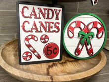 Load image into Gallery viewer, Candy Cane Quick and Easy Tiered Tray File SVG, Glowforge, LuckyHeartDesignsCo
