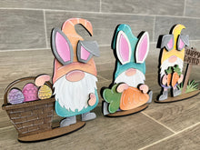 Load image into Gallery viewer, Standing Easter Bunny Gnome File SVG, Tiered Tray Holiday Decor, Glowforge, LuckyHeartDesignsCo