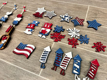 Load image into Gallery viewer, Fourth of July Wood Scoop Gumball Machine Filler File SVG, Glowforge Tiered Tray, LuckyHeartDesignsCo