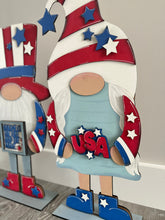 Load image into Gallery viewer, Fourth of July Hat add on Tall Porch Interchangeable Leaning Sign Gnome File SVG, Glowforge Summer , LuckyHeartDesignsCo