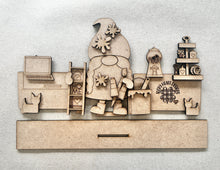 Load image into Gallery viewer, Crafty Maker Standing Gnome File SVG, Tiered Tray Decor, Glowforge, LuckyHeartDesignsCo