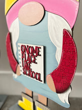 Load image into Gallery viewer, Teacher Hat add on Tall Porch Interchangeable Leaning Sign Gnome File SVG, Glowforge School, LuckyHeartDesignsCo
