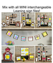 Load image into Gallery viewer, Bear Christmas MINI Interchangeable Leaning Sign File SVG, Rudolph, Santa, Elf, Tiered Tray Glowforge, LuckyHeartDesignsCo