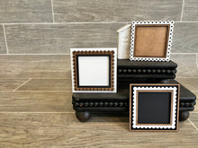 Load image into Gallery viewer, MINI Decorative Frame Backers Interchangeable Leaning Sign File SVG, Tiered Tray Glowforge, LuckyHeartDesignsCo