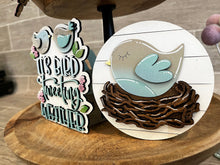 Load image into Gallery viewer, Bird Spring Quick and Easy Tiered Tray File SVG, Spring Glowforge, LuckyHeartDesignsCo