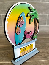 Load image into Gallery viewer, Summer Beach Snow Globe Interchangeable File SVG, Glowforge, Tiered Tray LuckyHeartDesignsCo