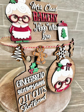 Load image into Gallery viewer, Mrs. Claus Christmas Quick and Easy Tiered Tray File SVG, Glowforge Christmas, LuckyHeartDesignsCo