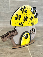 Load image into Gallery viewer, Gnome Mushroom Bee Interchangeable House File SVG, (add on) Tiered Tray, Glowforge, LuckyHeartDesignsCo