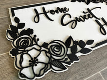 Load image into Gallery viewer, Floral Nursery Rectangle Sign File SVG, Glowforge Laser, Flower Sign, LuckyHeartDesignsCo