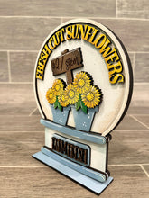 Load image into Gallery viewer, Sunflower Snow Globe Interchangeable File SVG, Glowforge Fall, Tiered Tray LuckyHeartDesignsCo