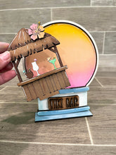 Load image into Gallery viewer, Tiki Bar Snow Globe Interchangeable File SVG, Glowforge, Summer Beach Tiered Tray LuckyHeartDesignsCo
