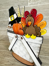 Load image into Gallery viewer, Thanksgiving Turkey For The Flower Basket Interchangeable File SVG, Fall Tiered Tray, Glowforge, LuckyHeartDesignsCo