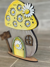 Load image into Gallery viewer, Gnome Mushroom Daisy Interchangeable House File SVG, (add on) Spring, Summer, Flower, Tiered Tray, Glowforge, LuckyHeartDesignsCo