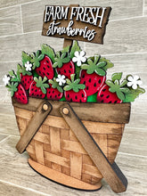 Load image into Gallery viewer, Strawberries For The Flower Basket Interchangeable File SVG, Fruit, Summer, Tiered Tray, Glowforge, LuckyHeartDesignsCo