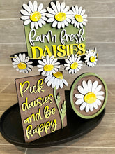 Load image into Gallery viewer, Daisy Quick And Easy Tiered Tray File SVG, Spring, Flower, Summer, Tier Tray, LuckyHeartDesignsCo