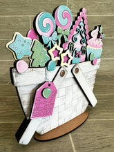 Load image into Gallery viewer, Sweet Christmas For The Flower Basket Interchangeable File SVG, Gingerbread, Holiday, Christmas Tiered Tray, Glowforge, LuckyHeartDesignsCo