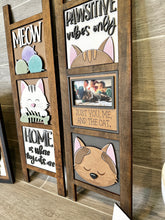 Load image into Gallery viewer, Cat Love Interchangeable Leaning Sign File SVG, Tiered Tray Glowforge, LuckyHeartDesignsCo