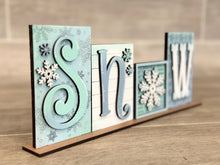 Load image into Gallery viewer, Standing Fall Snow Reversible File SVG, Tiered Tray, Pumpkin, Snowflake, Autumn, Glowforge, LuckyHeartDesignsCo