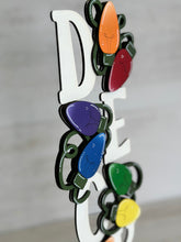 Load image into Gallery viewer, Stacking Deck the Halls Christmas Sign File SVG, Christmas Lights, Glowforge, LuckyHeartDesignsCo