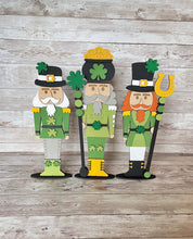 Load image into Gallery viewer, St. Patrick's Day Nutcracker Standing File SVG, Glowforge, Clover, Shamrock, Tiered Tray LuckyHeartDesignsCo