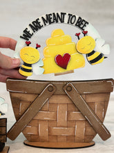 Load image into Gallery viewer, Bee Valentine For The Flower Basket Interchangeable File SVG, TINY, Floral, Honey, Bumble, Tiered Tray, Glowforge, LuckyHeartDesignsCo
